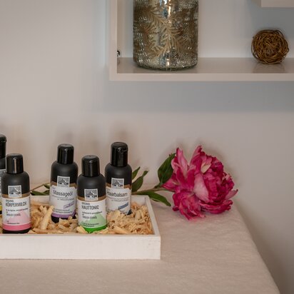 Wellnessprodukte im Hotel Tyrol